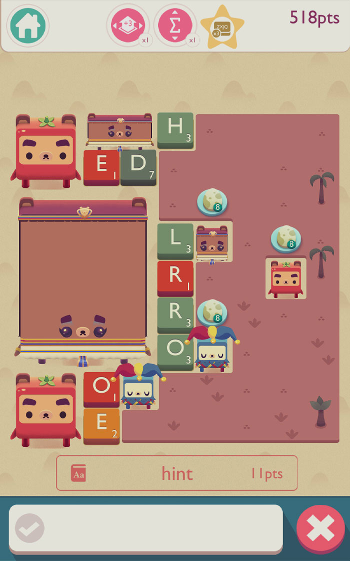 Alphabear: Words Across Time gameplay 