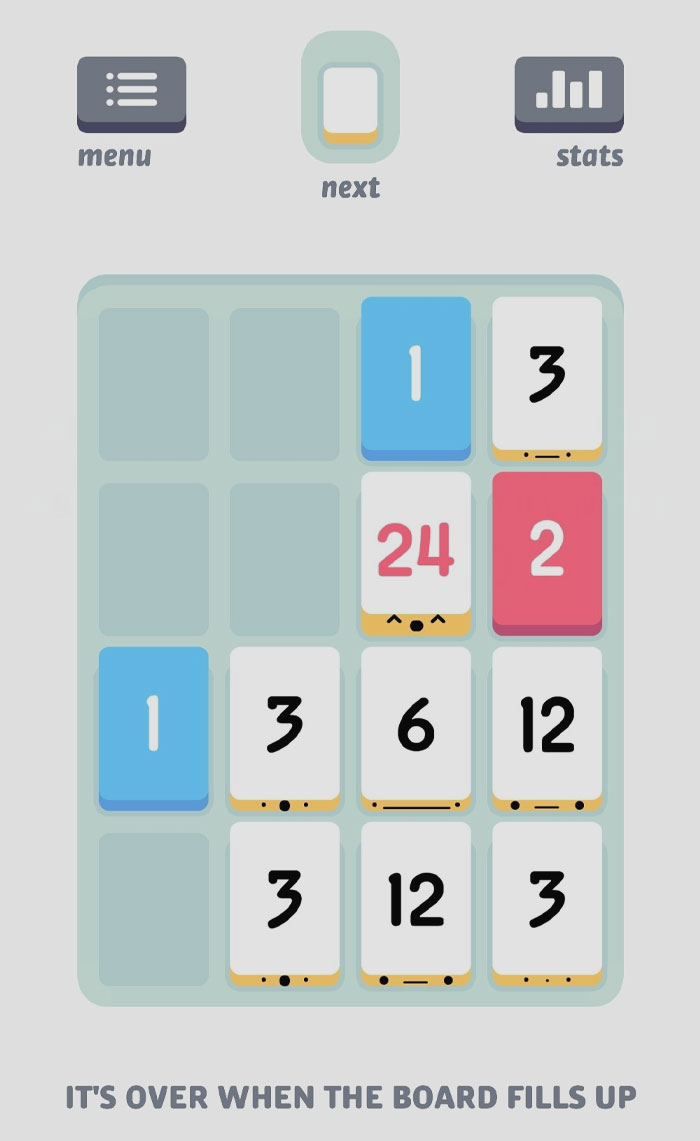 Threes! gameplay 