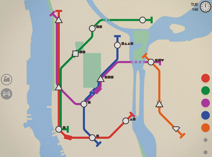 Mini Metro gameplay 