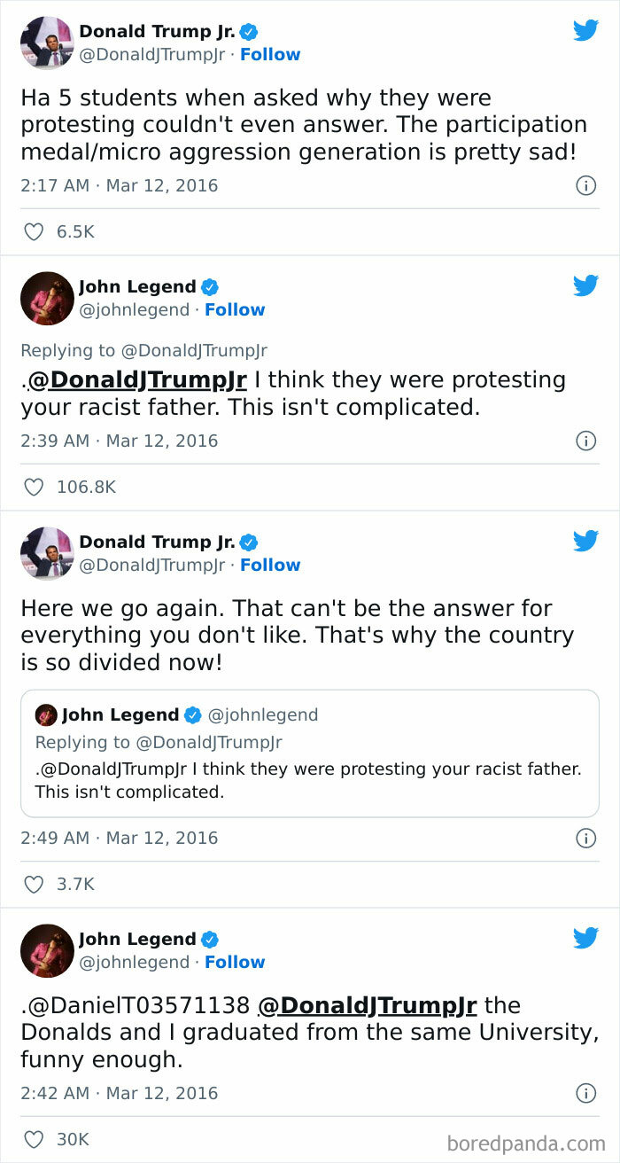 Donald Trump Jr. vs. John Legend