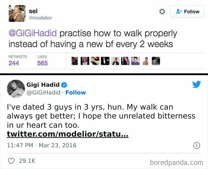 Gigi Clapping Back At A Troll