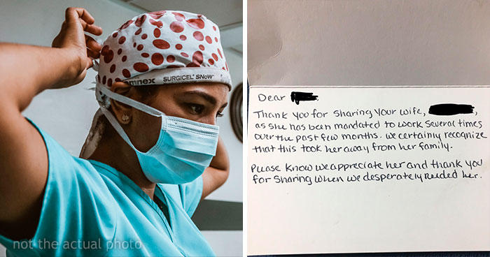 “My Husband Got A Thank You Card For ‘Sharing’ Me With The Hospital”: Nurse’s Infuriating Note Goes Viral Online