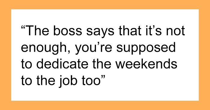Boss Wants To Fire This Person Because They Don’t Want To Work More Than 60 Hours A Week