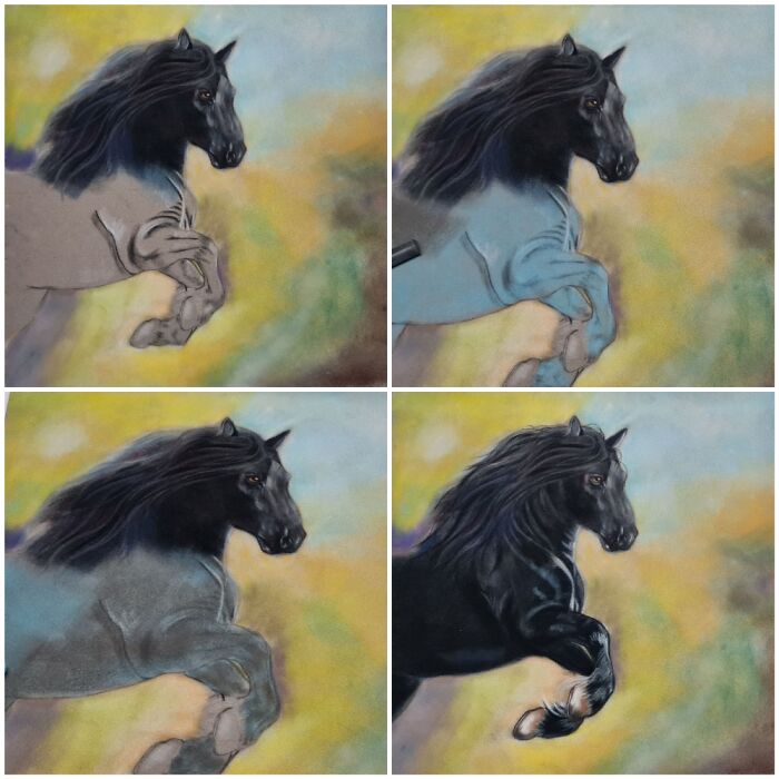 From Beginning To End, Done On Velour Paper, Drawn With Softpastel Pencils/Crayons