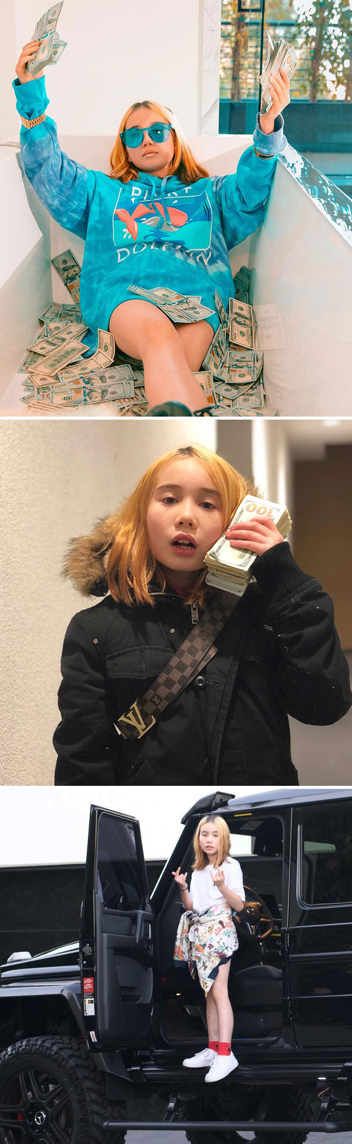 15-Year-Old Rapper Lil Tay Showing Off Her Wealth On Social Media