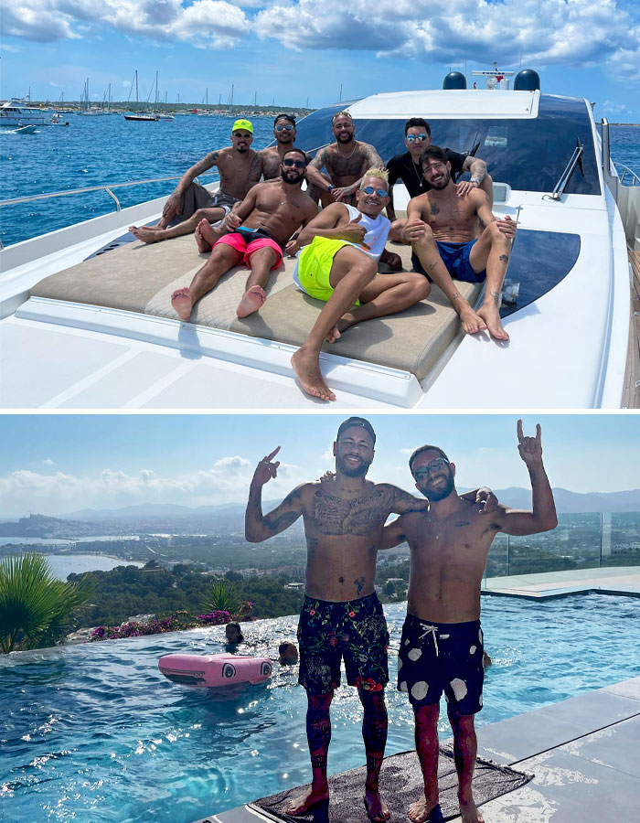Brazilian Football Player Neymar Enjoying His Lavish Lifestyle With His Friends