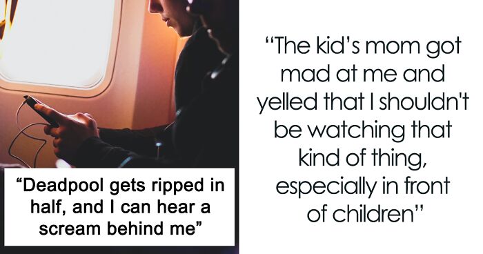 Kid Secretly Watches Deadpool On Another Passenger’s Screen, Gets Scared And Starts Crying, Mom Loses It