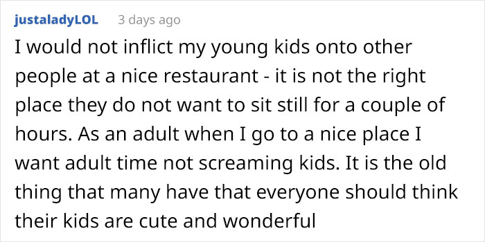 Woman Is Furious After Her Expensive Dinner Gets "Ruined" By Toddlers, Proposes A New Policy To Deal With Chaotic Children