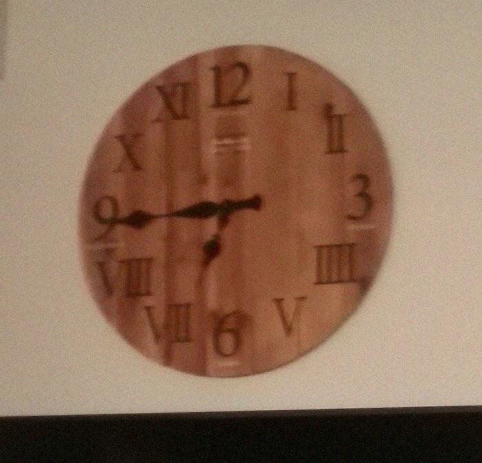 El reloj que se encuentra en mi trabajo. Los números romanos no funcionan así