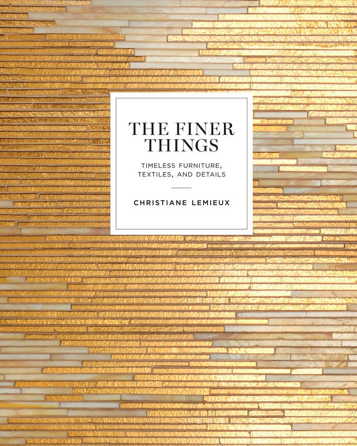 Book cover for "The Finer Things: Timeless Furniture, Textiles, And Details" 