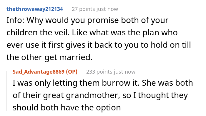 Man’s About To Marry His Sister’s Bully, Father Refuses To Give Her His Grandmother’s Heirloom Veil And Causes Family Drama