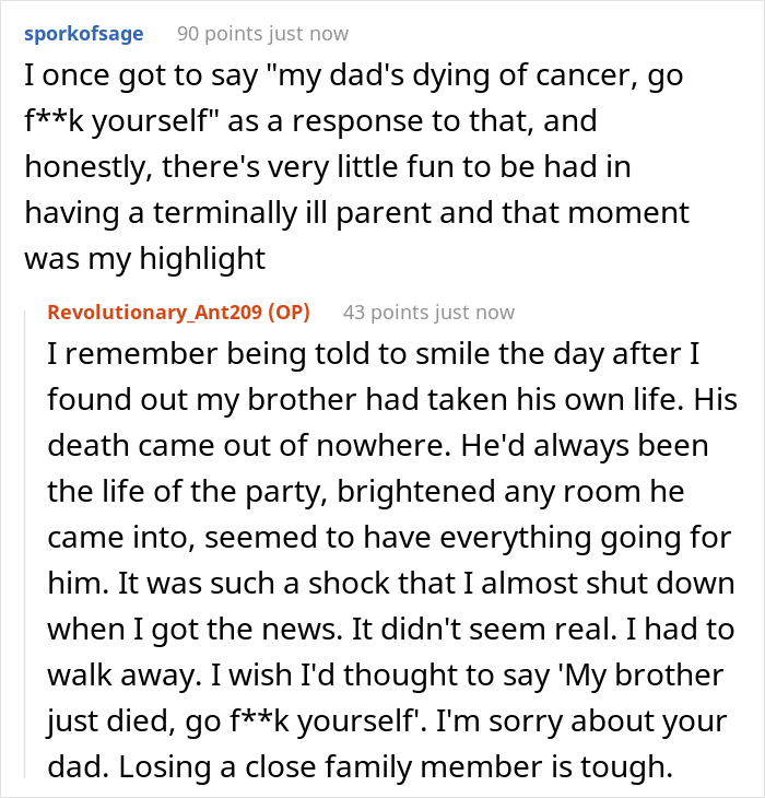 Woman Shares How She Had To Lie To A Stranger About Her Parents Recently Dying To Teach Him Not To Require Smiles From Women