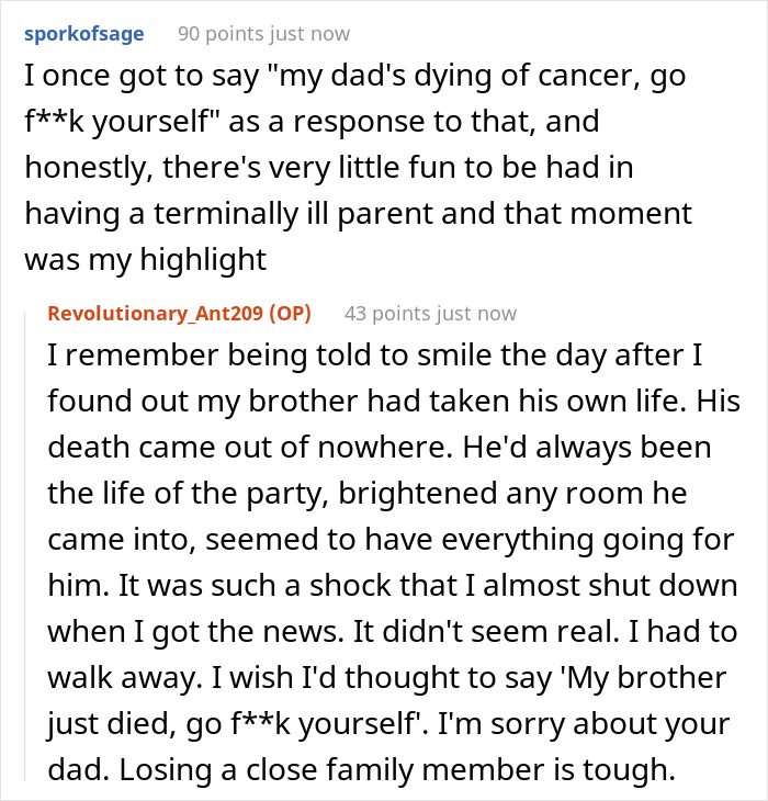 Woman Shares How She Had To Lie To A Stranger About Her Parents Recently Dying To Teach Him Not To Require Smiles From Women Woman Shares How She Had To Lie To A Stranger About Her Parents Recently Dying To Teach Him Not To Require Smiles From Women