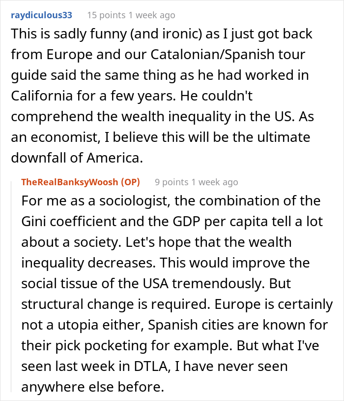 European Visits The USA For The First Time And Is Shocked And Disappointed By The Experience European Visits The USA For The First Time And Is Shocked And Disappointed By The Experience