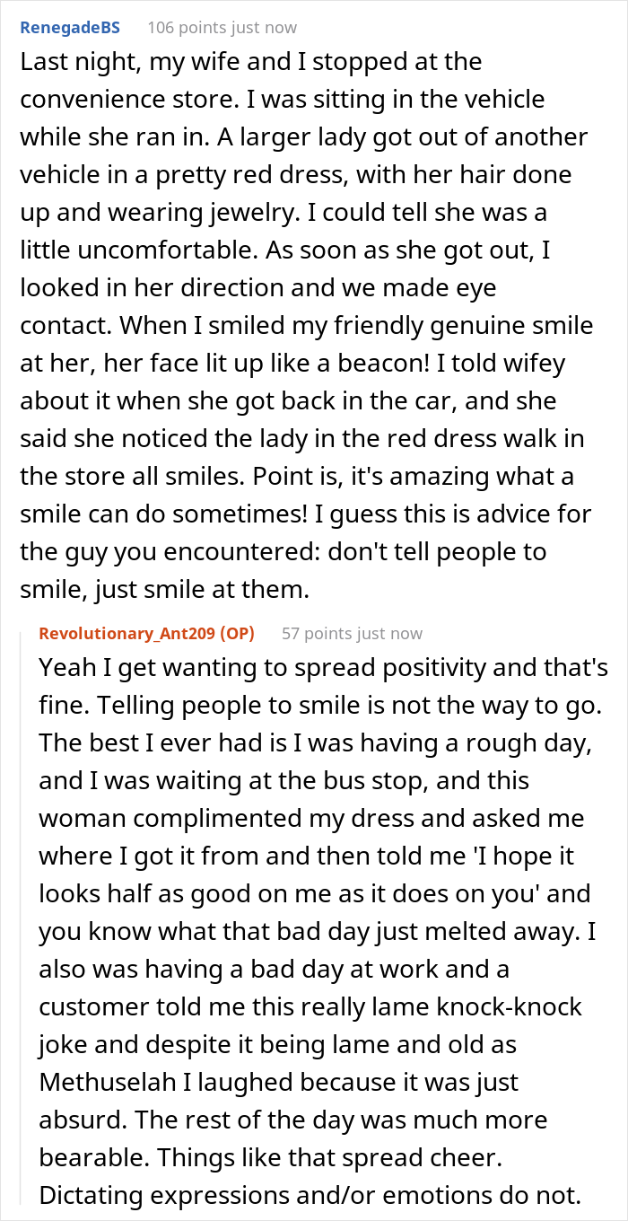 Woman Shares How She Had To Lie To A Stranger About Her Parents Recently Dying To Teach Him Not To Require Smiles From Women Woman Shares How She Had To Lie To A Stranger About Her Parents Recently Dying To Teach Him Not To Require Smiles From Women