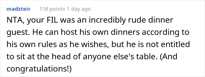 “I Said That He Could Starve”: Sexist Father-In-Law Left Family Gathering After Woman Refused To Serve Him Dinner “I Said That He Could Starve”: Sexist Father-In-Law Left Family Gathering After Woman Refused To Serve Him Dinner