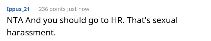 Woman Gets Called Out By Coworker For Wearing "Barely Any Clothes", Claps Back At Him, Wonders If She Crossed The Line Woman Gets Called Out By Coworker For Wearing "Barely Any Clothes", Claps Back At Him, Wonders If She Crossed The Line