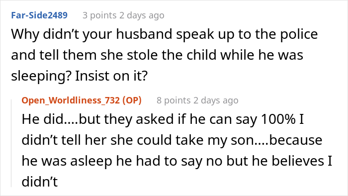 Woman Asks The Internet Whether She Was Wrong To Tell Her Mother She Can’t See Her Son Anymore After She Kidnapped Him Woman Asks The Internet Whether She Was Wrong To Tell Her Mother She Can’t See Her Son Anymore After She Kidnapped Him