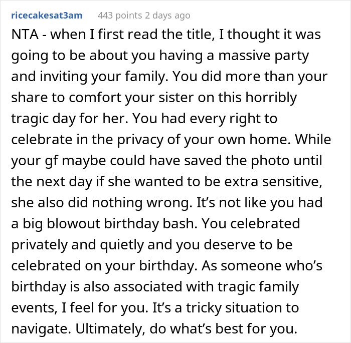 Woman Celebrates Her Birthday Even Though It’s On The Same Date As Her Nephew’s 1-Year Death Anniversary, Family Drama Ensues Woman Celebrates Her Birthday Even Though It’s On The Same Date As Her Nephew’s 1-Year Death Anniversary, Family Drama Ensues