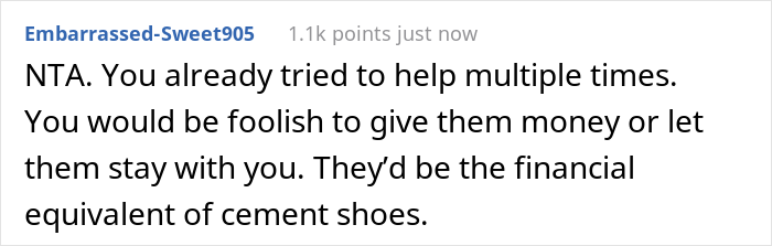 Daughter Is Upset Her Parents Only Listen To Her When They Need Money, So She Doesn't Give Them Any Despite Them Being Homeless Daughter Is Upset Her Parents Only Listen To Her When They Need Money, So She Doesn't Give Them Any Despite Them Being Homeless