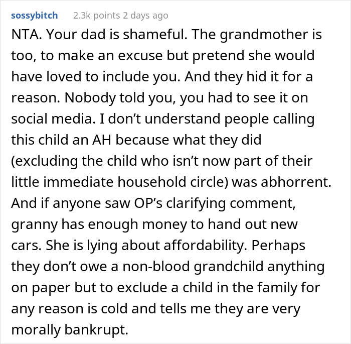 16 Y.O. Daughter Disappointed With Her Father As He Did Not Invite Her On His New Family's Paris Vacation, Gets Called A Jerk 16 Y.O. Daughter Disappointed With Her Father As He Did Not Invite Her On His New Family's Paris Vacation, Gets Called A Jerk