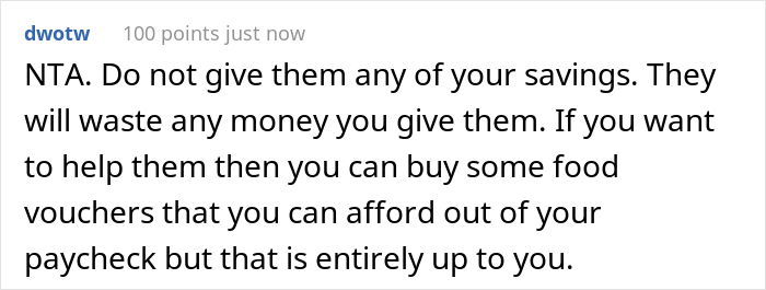 Daughter Is Upset Her Parents Only Listen To Her When They Need Money, So She Doesn't Give Them Any Despite Them Being Homeless Daughter Is Upset Her Parents Only Listen To Her When They Need Money, So She Doesn't Give Them Any Despite Them Being Homeless