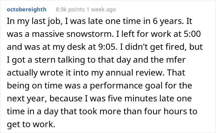 Longtime Worker Gets Fired For Being Late For The First Time Ever, So His Colleagues Let The Boss Know They're Not Disposable Longtime Worker Gets Fired For Being Late For The First Time Ever, So His Colleagues Let The Boss Know They're Not Disposable