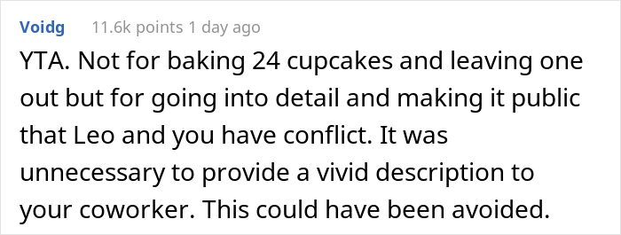 Woman Wonders If She Was Wrong To Bake Cupcakes For Her Office, Excluding A Certain Co-Worker