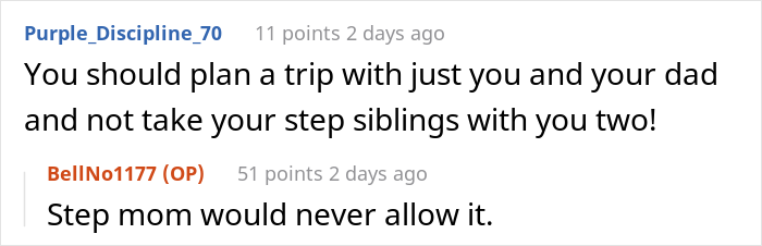 16 Y.O. Daughter Disappointed With Her Father As He Did Not Invite Her On His New Family's Paris Vacation, Gets Called A Jerk 16 Y.O. Daughter Disappointed With Her Father As He Did Not Invite Her On His New Family's Paris Vacation, Gets Called A Jerk