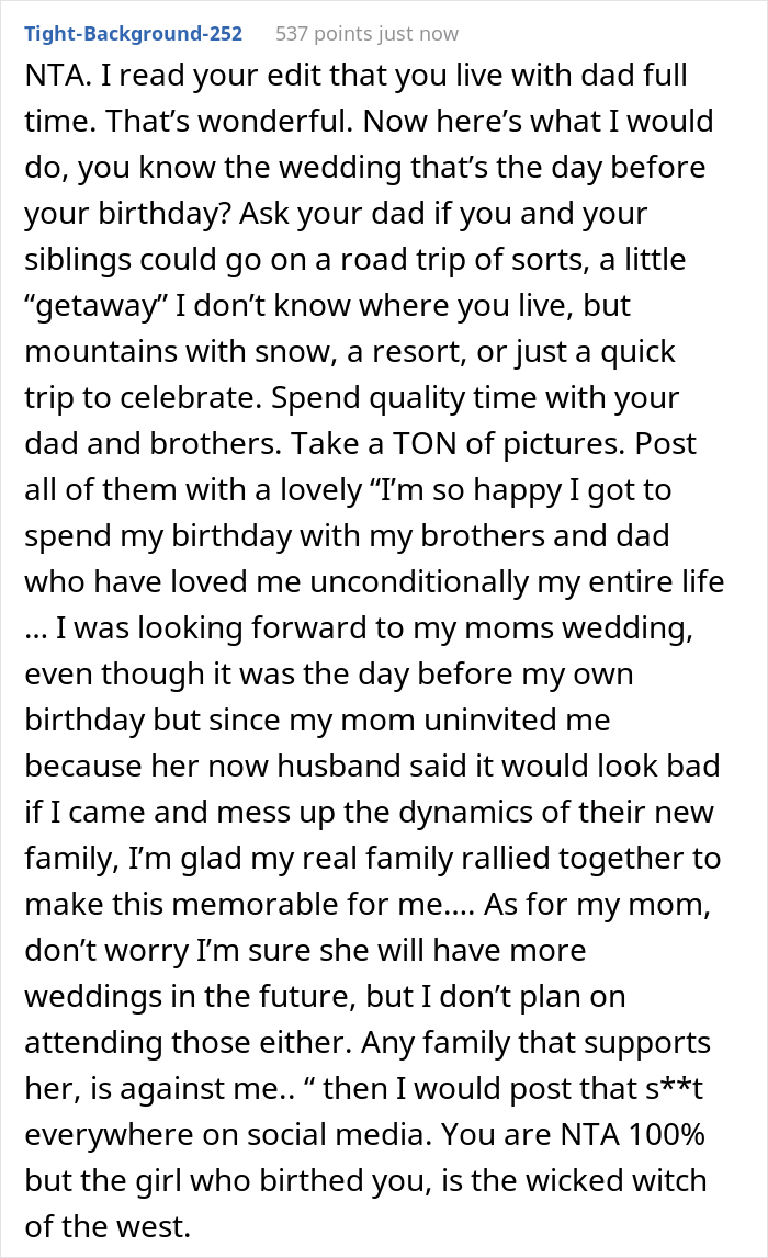 "I'm Sorry I Don't Look Like You Enough For You To Love Me": Mom Uninvites Daughter From Wedding So As Not To Upset New Husband's Family