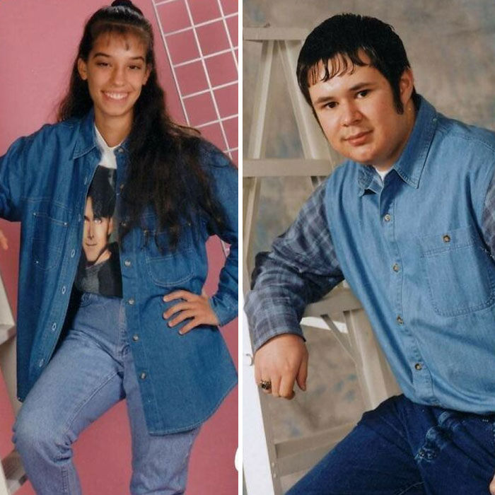 My Wife And I Apparently Shared A Common Love For Ladders, Denim, And Bangs During Our Senior Years In The Late 90s