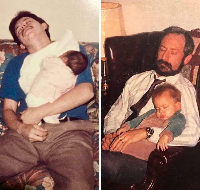 My Wife (On Left) And Myself With Our Exhausted Dads In 1986, 27 Years Before We Met Each Other