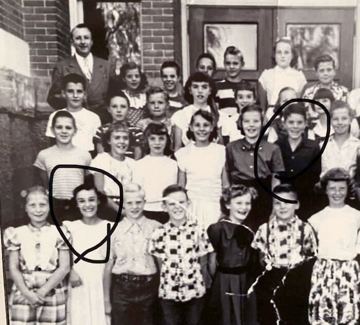 In 1949 My Parents Met And Were "Boyfriend And Girlfriend" Since 5th Grade. This Is Their Class Photo