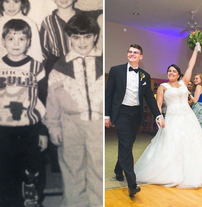 My Husband And I. From Kindergarten Class Picture To Much Improved Attire