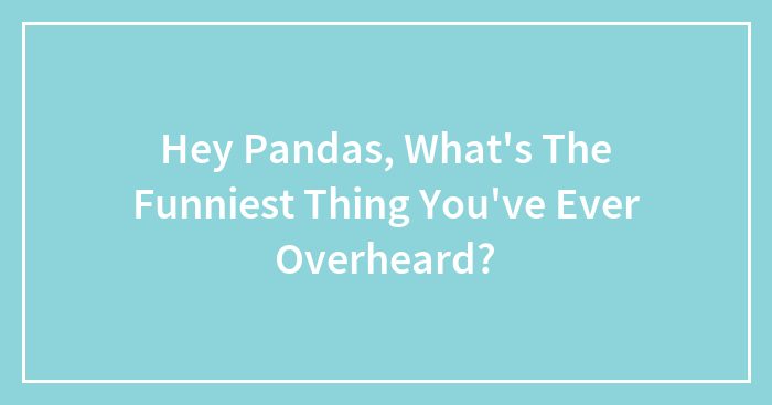 Hey Pandas, What’s The Funniest Thing You’ve Ever Overheard? (Closed)
