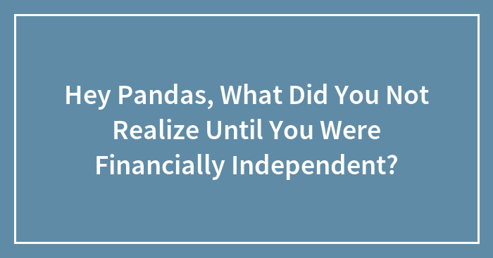 Hey Pandas, What Did You Not Realize Until You Were Financially Independent? (Closed)