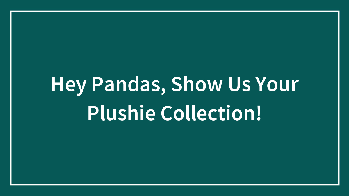 Hey Pandas, Show Us Your Plushie Collection!