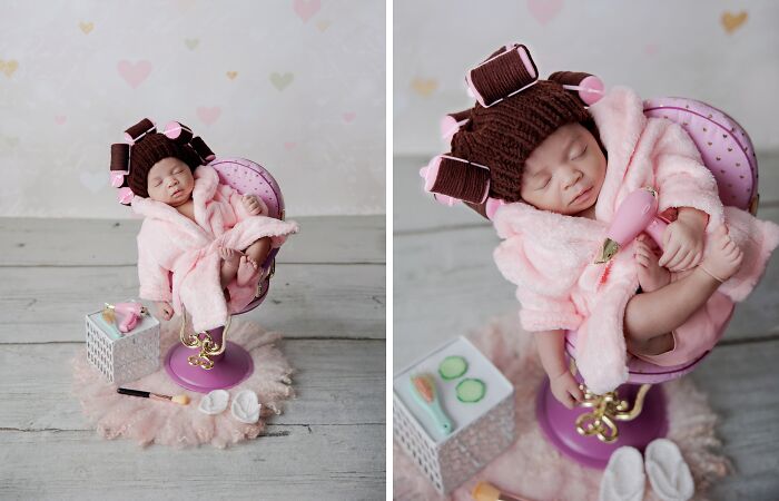 I Made A Hairstylist Newborn Photography Session (5 Pics)
