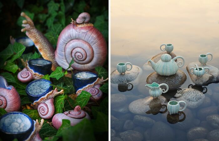 I Hand-Sculpted These Whimsical Tea Sets (9 Pics)