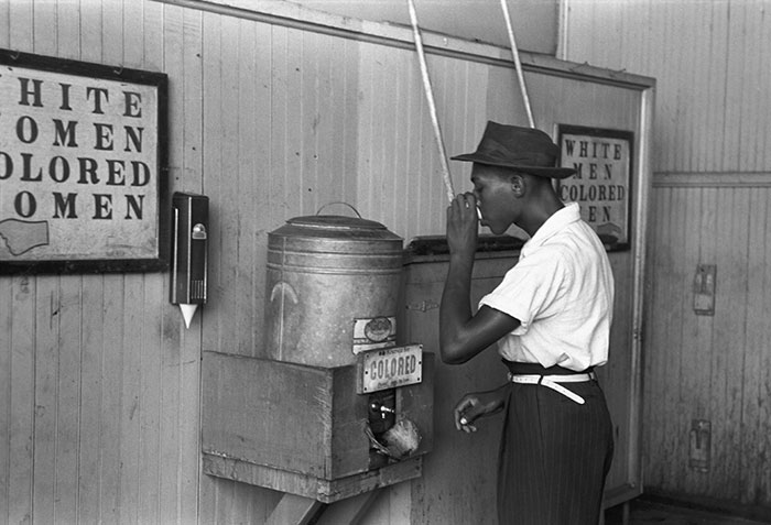 "Colored" Drinking Fountain From The Mid-20th Century With African-American Drinking