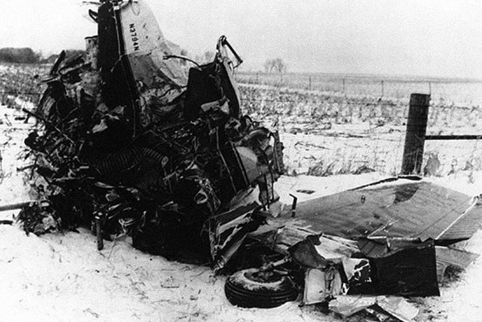 Photo Of The Aviation Accident Known As "The Day The Music Died", That Occurred On February 3, 1959, Near Clear Lake, Iowa
