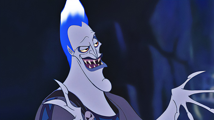 Hades rising an eyebrow 