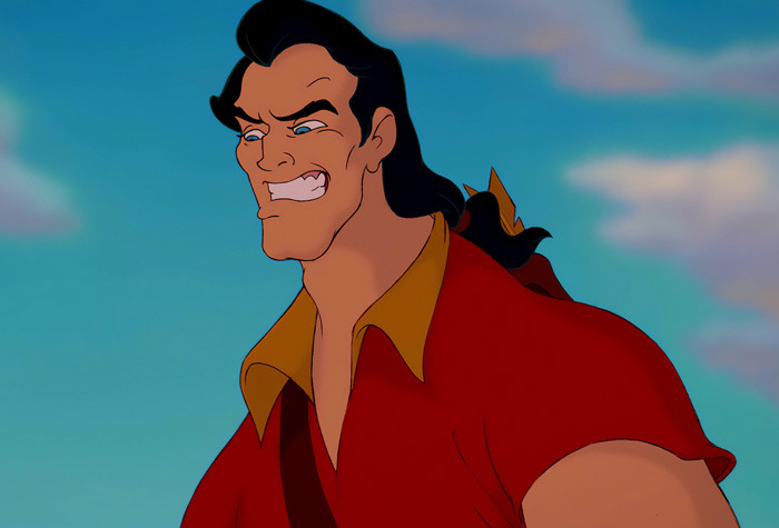 Gaston wearing a red shirt 