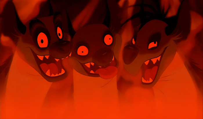 Shenzi, Banzai And Ed smiling 