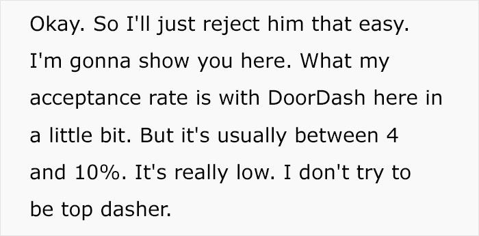 “I Reject The Majority Of Orders”: DoorDash Driver Shares How He Chooses Which Orders To Pick Up, Sparks Debate Online “I Reject The Majority Of Orders”: DoorDash Driver Shares How He Chooses Which Orders To Pick Up, Sparks Debate Online