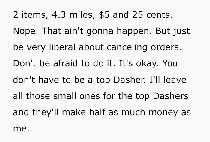 “I Reject The Majority Of Orders”: DoorDash Driver Shares How He Chooses Which Orders To Pick Up, Sparks Debate Online “I Reject The Majority Of Orders”: DoorDash Driver Shares How He Chooses Which Orders To Pick Up, Sparks Debate Online