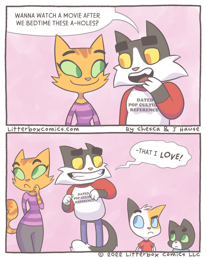 I Draw My Family As Cats In These 30+ Mom Comics