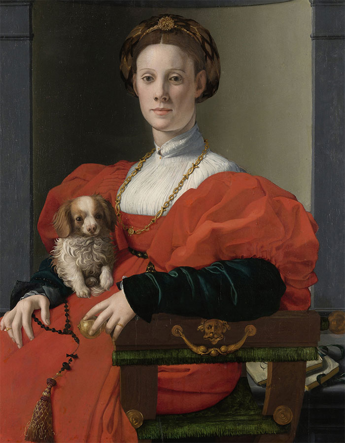 Lady In Red By Agnolo Di Cosimo