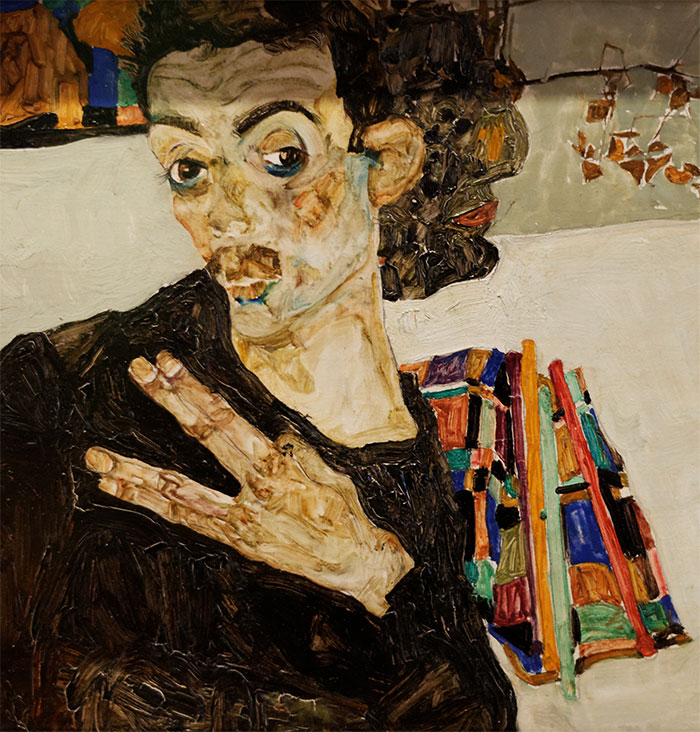 Self-Portrait By Egon Schiele
