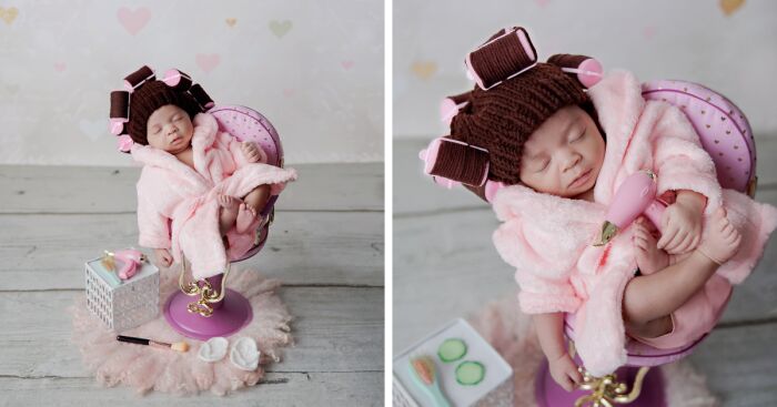 I Made A Hairstylist Newborn Photography Session (5 Pics)
